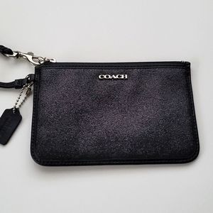 COACH Black Glitter Wristlet